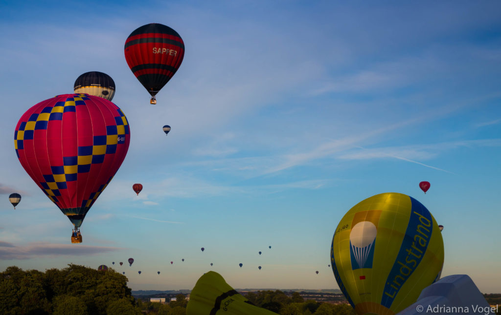 Hot Air balloons taking flight over Bristol