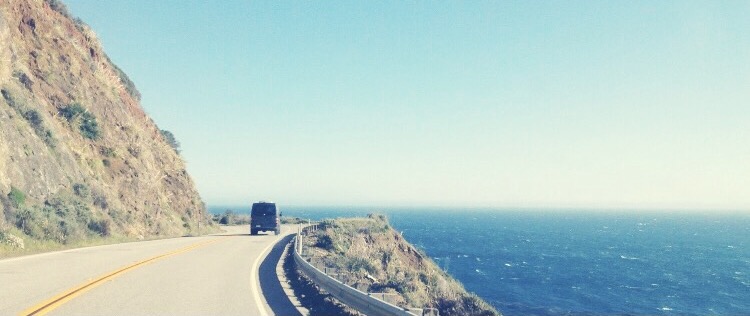 Driving Down Highway 1 In California