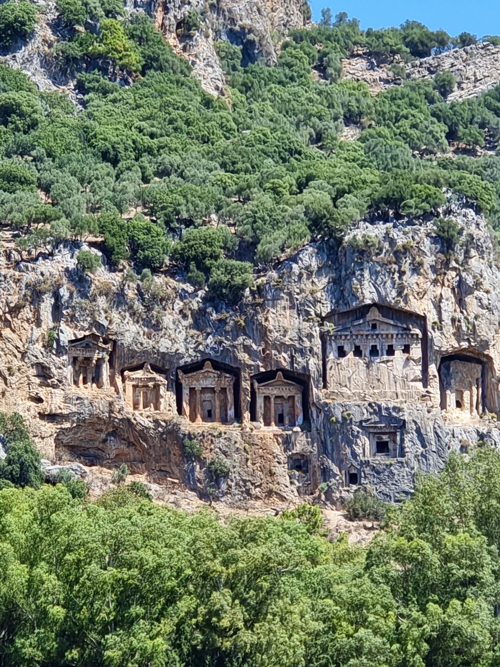 Lycian tombs carved into the rock