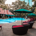 garden pool at Royal Orchid sheraton